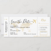 搭乗券RSVPが添付された日付を保存 セーブザデート (正面)