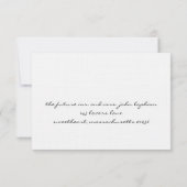 搭乗券RSVPカード 出欠カード (裏面)