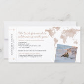 搭乗券Save the Date Photo Tan World Map (裏面)