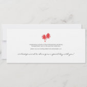 搭乗券toハワイ結婚式招待状 招待状 (裏面)