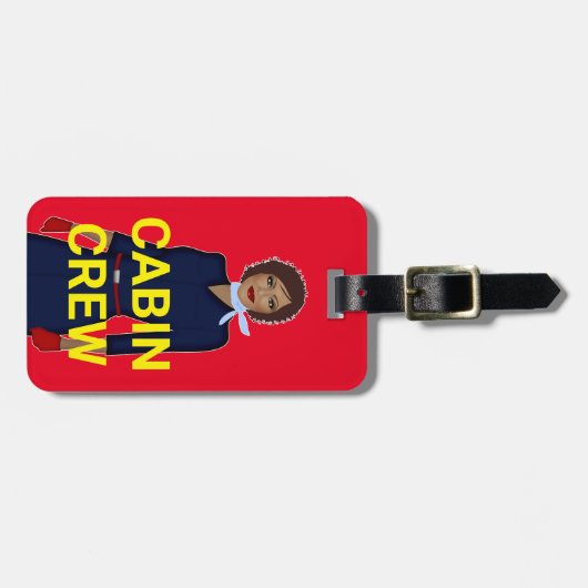 搭乗員の小屋の乗組員のスチュワーデスのメラニン ラゲッジタグ (正面横)