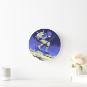 搭乗宇宙 – スケートボーダーデザイン ラウンド壁時計 (ホーム)