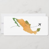 搭乗日メキシコを保存 招待状 (裏面)