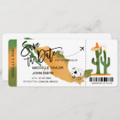 搭乗日メキシコを保存 招待状 (正面/裏面)