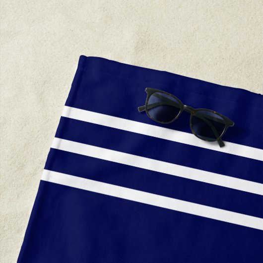 搭乗者ストライプ向け3人の文字 – 氏名またはその他の追加 –  ビーチタオル (インサイチュ)