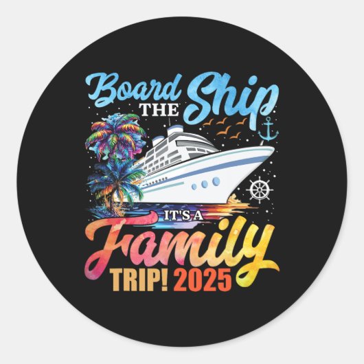 搭乗船それは家族旅行2025グループマッチだ ラウンドシール (正面)