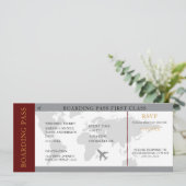 搭乗通過先結婚式招待状 招待状 (スタンド正面)