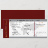 搭乗通過先結婚式招待状 招待状 (正面/裏面)