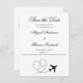 搭乗通過先飛行機ハート結婚ズ セーブザデート (正面/裏面)