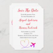 搭乗通過先飛行機ハート結婚ズ セーブザデート (正面/裏面)