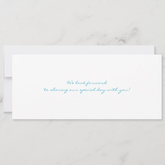 搭乗通過船ボートチケット結婚式招待状 招待状 (裏面)