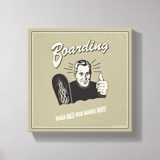 搭乗:大きなボールのベージャーパンツ キャンバスプリント (正面)