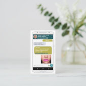 携帯おもしろい写真地図ビジネス車 名刺 (スタンド正面)