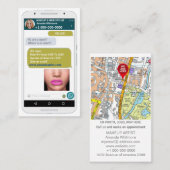 携帯おもしろい写真地図ビジネス車 名刺 (正面/裏面)