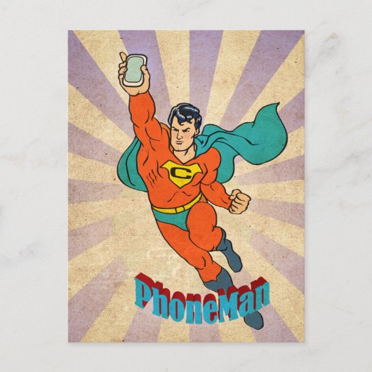 携帯すごい電話マン ポストカード (正面)