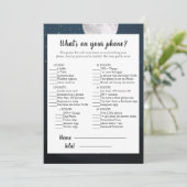 携帯のベビーシャワーゲームに何が含まれているかを我慢する 招待状 (スタンド正面)