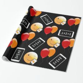 携帯パーソナライズされた電話誕生日 ラッピングペーパー