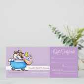 携帯ペットトリマーシーズー(犬)Tzu Purpギフト証明書 (スタンド正面)