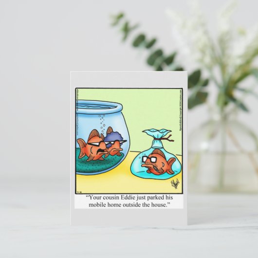 携帯ホームおもしろいユーモアポストカード ポストカード (スタンド正面)