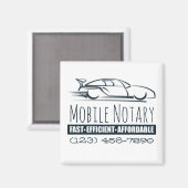 携帯公証人公立高速車（電話番号あり） マグネット (正面/裏面)