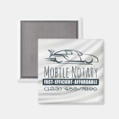 携帯公証人公立高速車（電話番号あり） マグネット (正面/裏面)