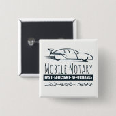 携帯公証人公立高速車（電話番号あり） 缶バッジ (正面&裏面)