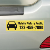 携帯公証人 電話番号 オーダーメイド バンパーステッカー (車上)