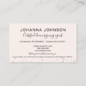 携帯公証融資銀行紙吹雪タイポグラフィ 名刺 (裏面)