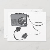 携帯型カセットテーププレーヤ ポストカード (正面/裏面)