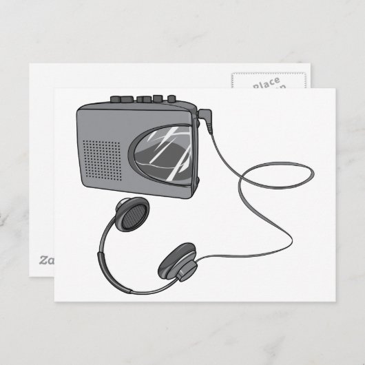 携帯型カセットテーププレーヤ ポストカード (正面/裏面)
