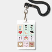 携帯型通信ボードバッジ バッジ (裏面（ネックストラップ付）)