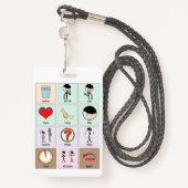 携帯型通信ボードバッジ バッジ (裏面ランヤード)