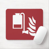 携帯用泡盛り器ユニットの安全標識 マウスパッド (マウス)
