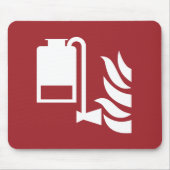 携帯用泡盛り器ユニットの安全標識 マウスパッド (正面)