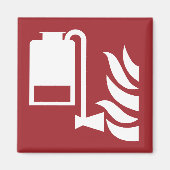 携帯用泡盛り器ユニットの安全標識 マグネット (正面)