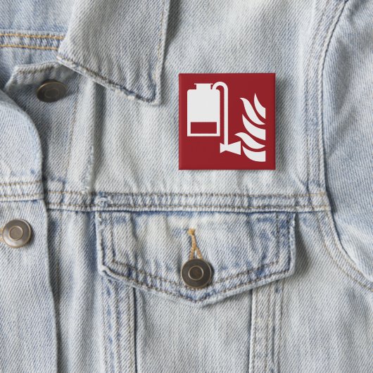 携帯用泡盛り器ユニットの安全標識 缶バッジ (インサイチュ)