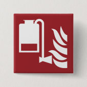 携帯用泡盛り器ユニットの安全標識 缶バッジ (正面)