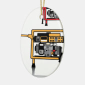 携帯用発電機のベクトル セラミックオーナメント (左)