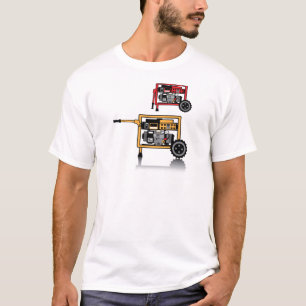 携帯用発電機のベクトル Tシャツ
