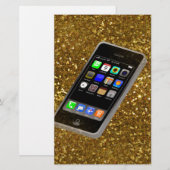 携帯電話きらきら光る 便箋 (正面/裏面)