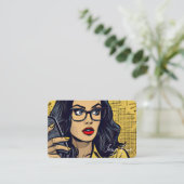 携帯電話で自分のレトロを作成する 名刺 (スタンド正面)