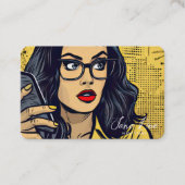 携帯電話で自分のレトロを作成する 名刺 (正面)