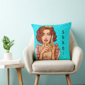 携帯電話で話している女の子装飾用クッション クッション (椅子)