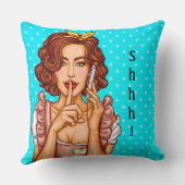 携帯電話で話している女の子装飾用クッション クッション (裏面)