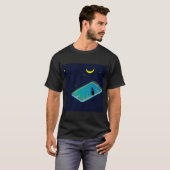 携帯電話と釣りのイラスト、 Tシャツ (正面フル)