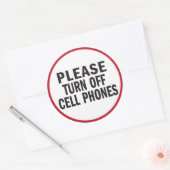 携帯電話のステッカーを消して ラウンドシール (封筒)