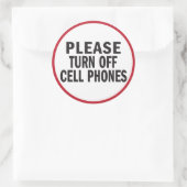 携帯電話のステッカーを消して ラウンドシール (バッグ)