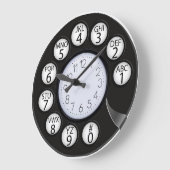携帯電話のダイヤル式壁時計 ラージ壁時計 (傾斜)