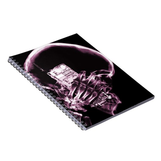 携帯電話のピンクX線ビジョンスケルトン ノートブック (右側)