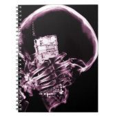 携帯電話のピンクX線ビジョンスケルトン ノートブック (正面)